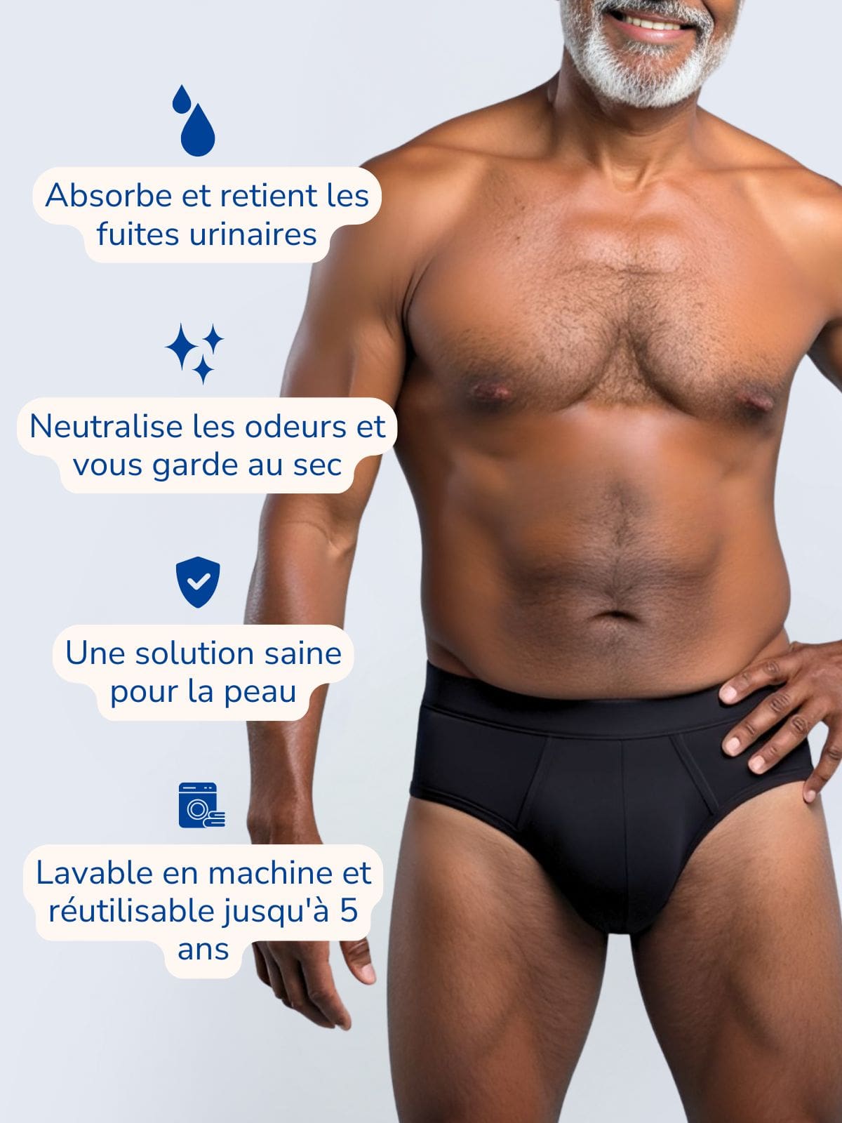 Slip d’incontinence ultra-absorbant Homme