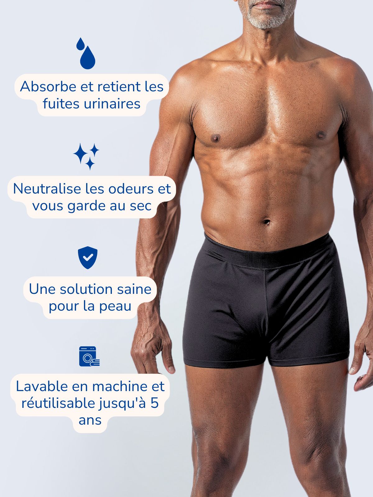 Boxer d’incontinence ultra-absorbant Homme