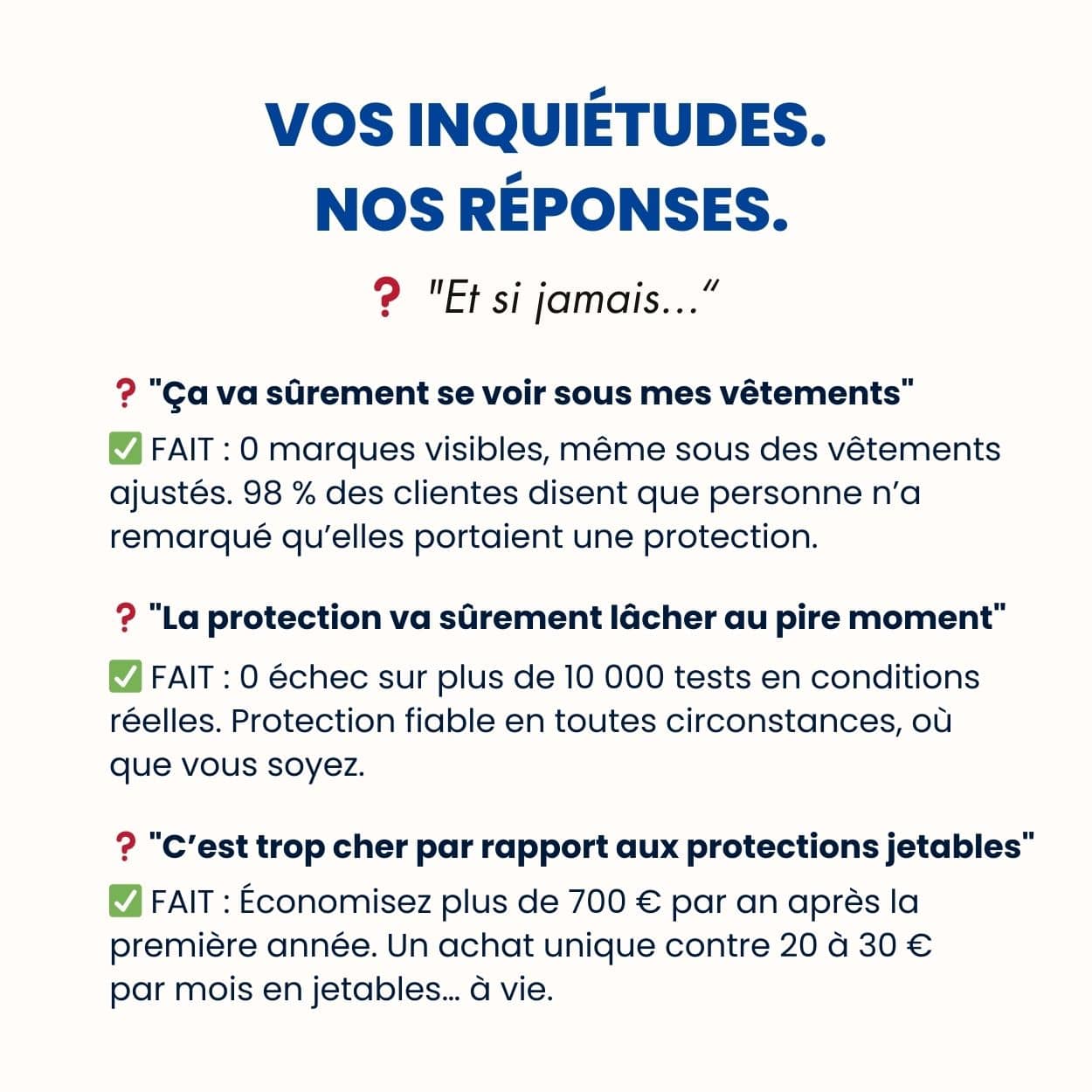 Culottes d’incontinence (Lot de 3)