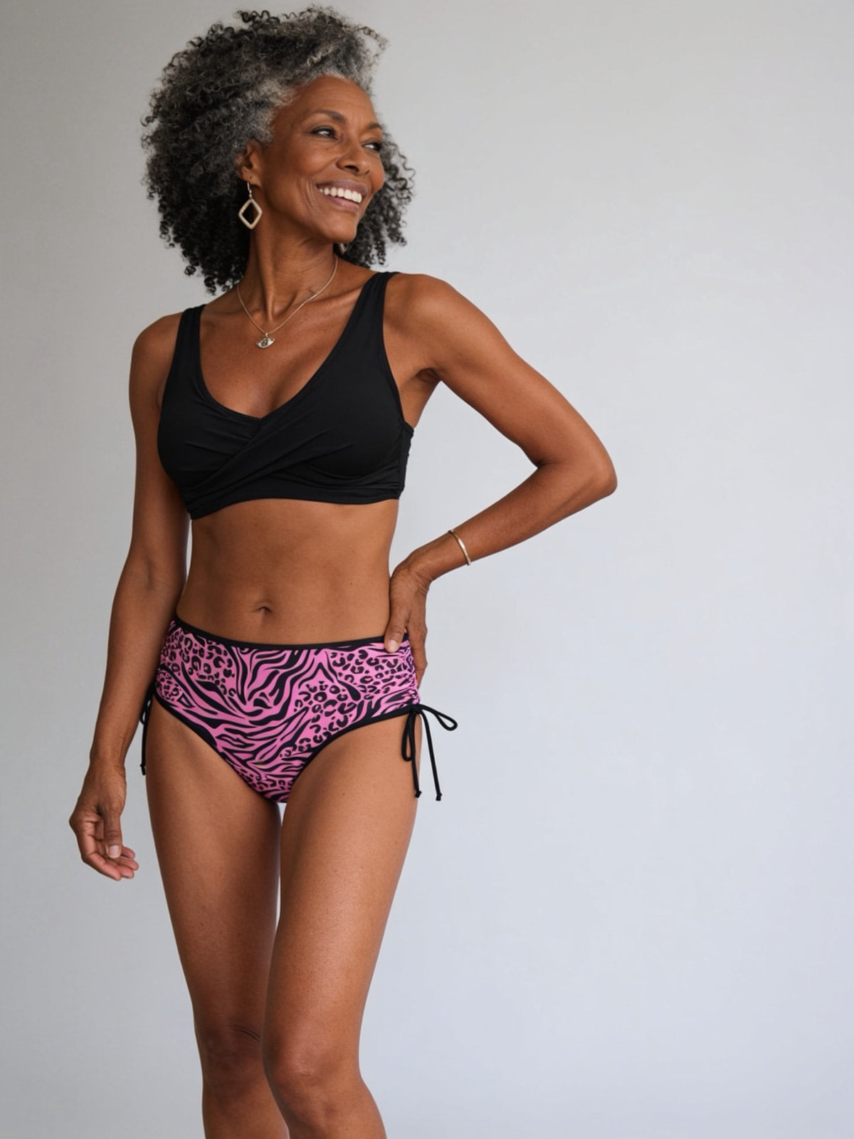 Bas de maillot de bain d'incontinence taille haute à lacets OCTIPA