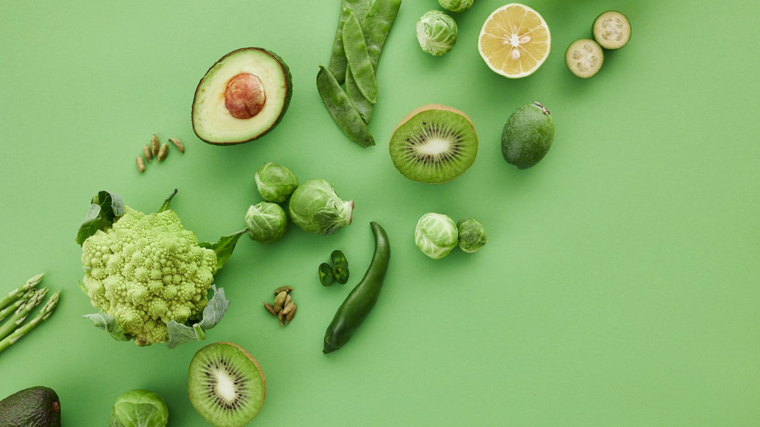 fruits et légumes verts