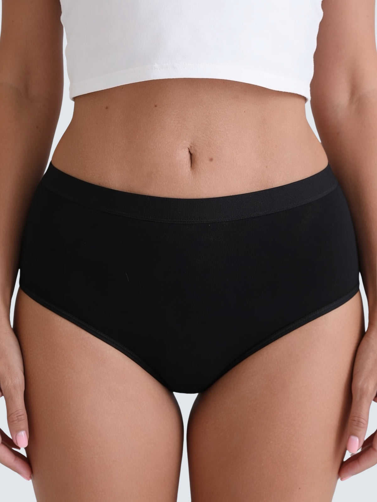 Culotte coton confort taille haute