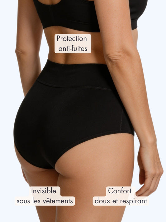 Culotte taille haute confort d’incontinence