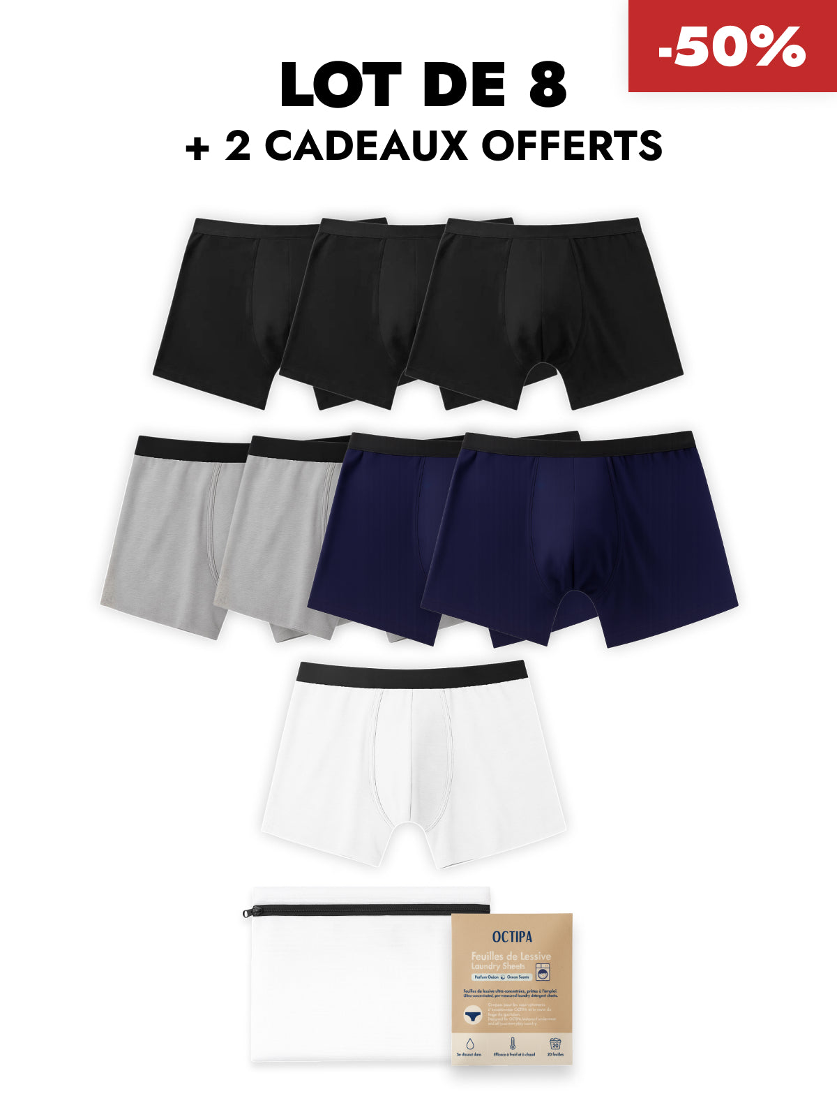 Bóxer de incontinencia ultraabsorbente para hombre 