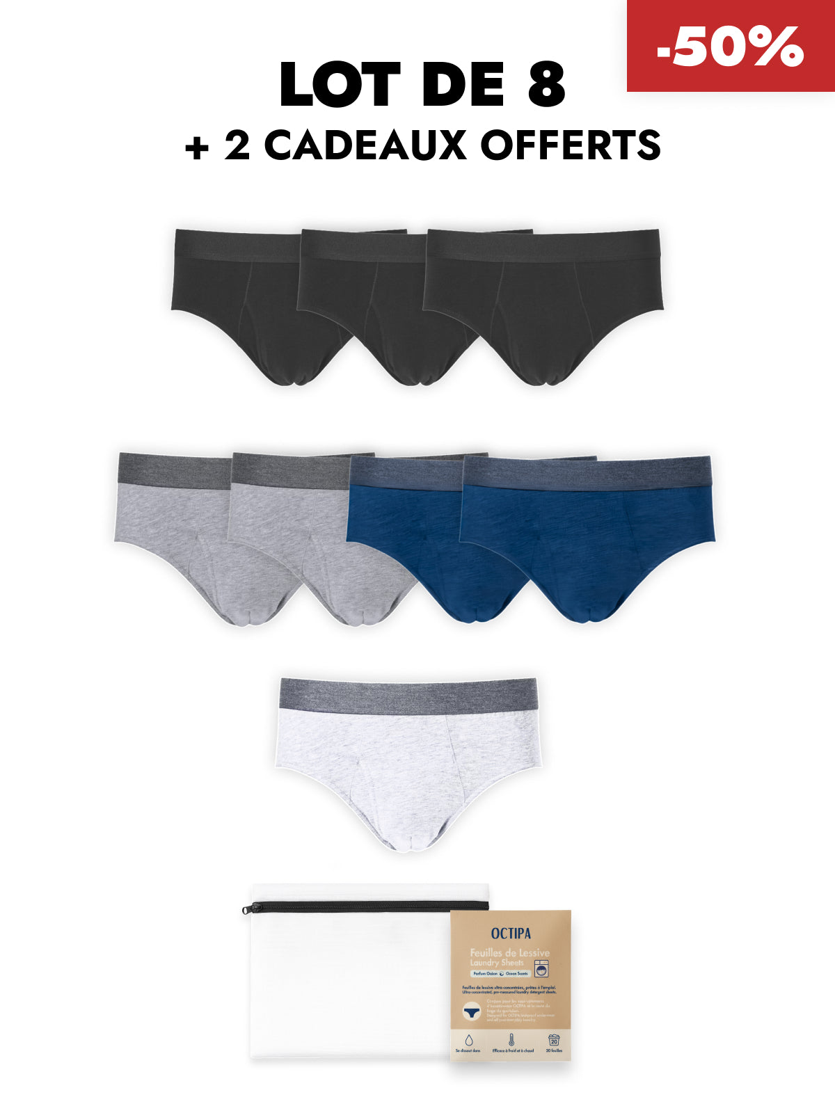 Bóxer de incontinencia ultraabsorbente para hombre 