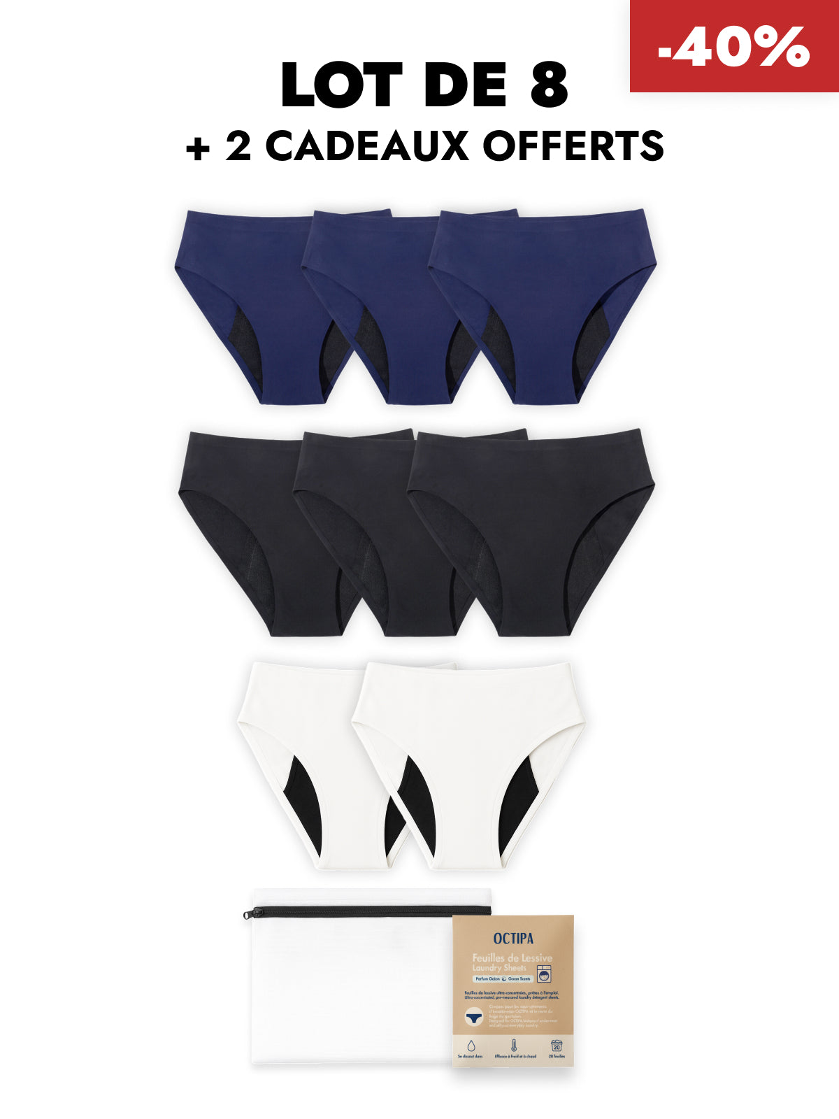 Calzoncillos ultraabsorbentes para incontinencia (Pack de 3) 