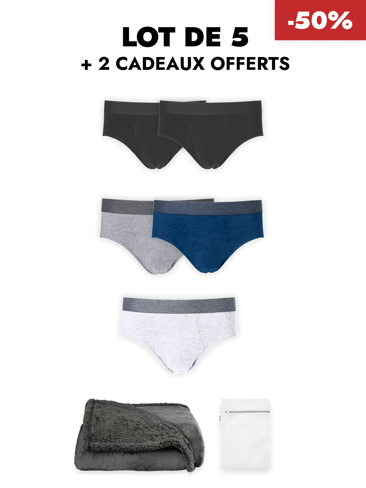 Pack Soldes d'Hiver - Slip d’incontinence ultra-absorbant Homme
