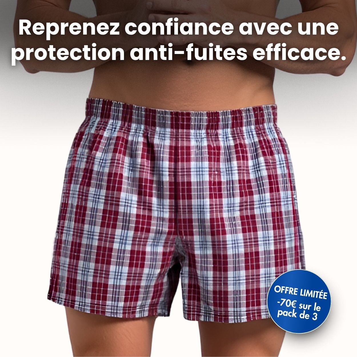 Caleçon d'incontinence ultra-absorbant Homme