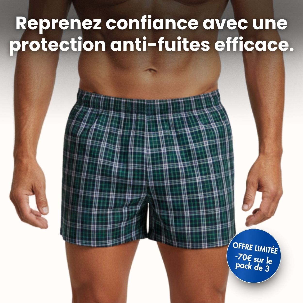 Caleçon d'incontinence ultra-absorbant Homme