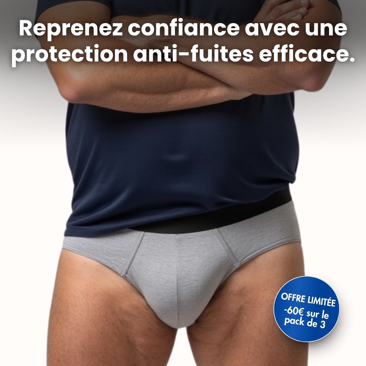 Bóxer de incontinencia ultraabsorbente para hombre 