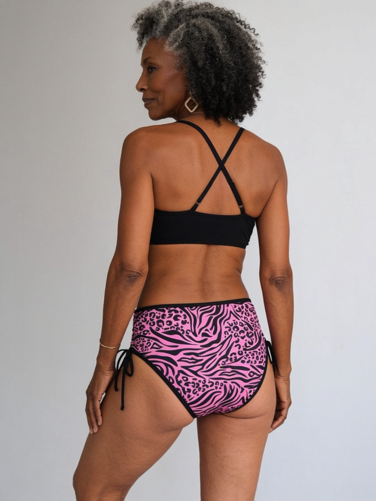 Bas de maillot de bain d'incontinence taille haute à lacets OCTIPA