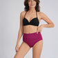 Bas de maillot de bain d'incontinence taille haute drapé OCTIPA
