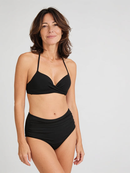 Bas de maillot de bain d'incontinence taille haute drapé OCTIPA